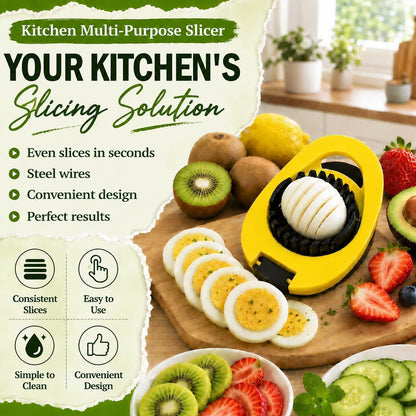 NOVANO Egg Slicer, Stainless Steel Wire Egg Cutter