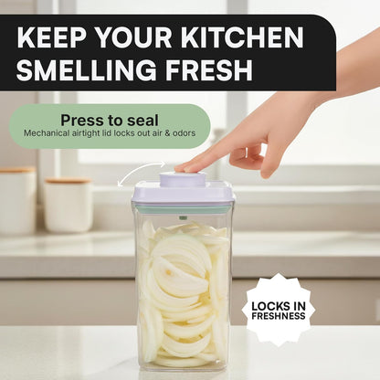 Bop Top Airtight Food Storage Containers with Lid 2 Cups / 16 oz | Kitchen Canister Sets | Air Tight Pantry Container | Pop Top Dry Food Storage Containers for Snacks, Sugar, Flour, Baking, Pasta