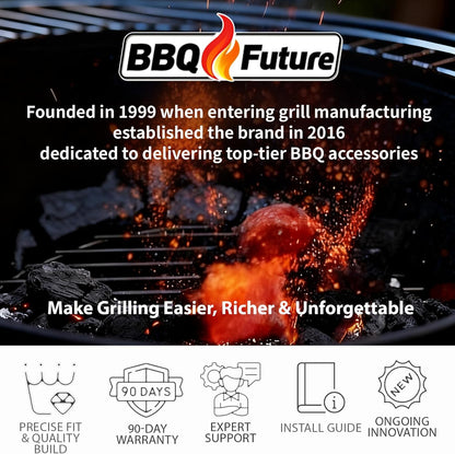 Organizer Kit for Weber Grills - Condiment Caddy, Garbage Bag Holder for Weber Slate Griddle and Spirit Series(2025 Models) Grills, 3400105 Grill Accessories for Works Side Rail, Barbecue Utensils