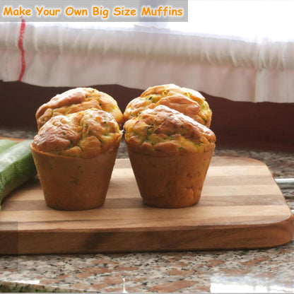 Silicone Large Muffin Pan 2 Pack,6 Cup Large Silicone Cupcake Pan,Non-Stick Jumbo Muffin Pans,Food Grade Cupcake Molds,Perfect for Egg Muffin,Big Cupcake