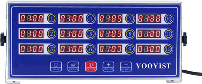 Commercial Kitchen Timer 12 Channel Digital Loud Alarm Cook Timer