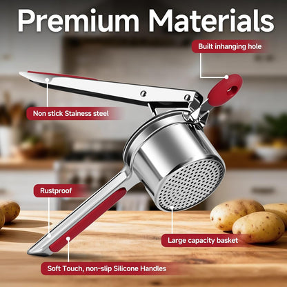 Potato Ricer for Mashed Potatoes-Stainless Steel 15oz