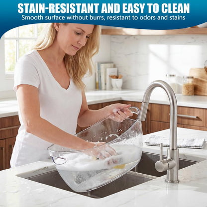 OBTANIM Clear Acrylic Ice Buckets Large Champagne Drink Cooler Storage Ice Tub with Scoops for Beer Cocktails Wine Beverage Home Parties Bar Cooling Supplies