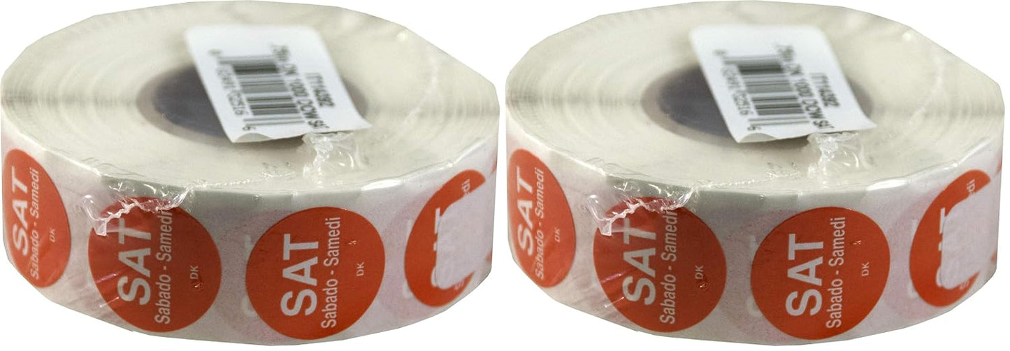 DayMark Safety Systems-IT1143926 Day of the Week 3/4" Circle Permanent Label, SAT (Roll of 1,000)
