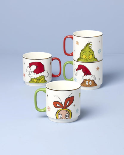 Lenox 898096 Merry Grinchmas Chip & Dip Bowl, Christmas Dishes, Festive Holiday Serveware