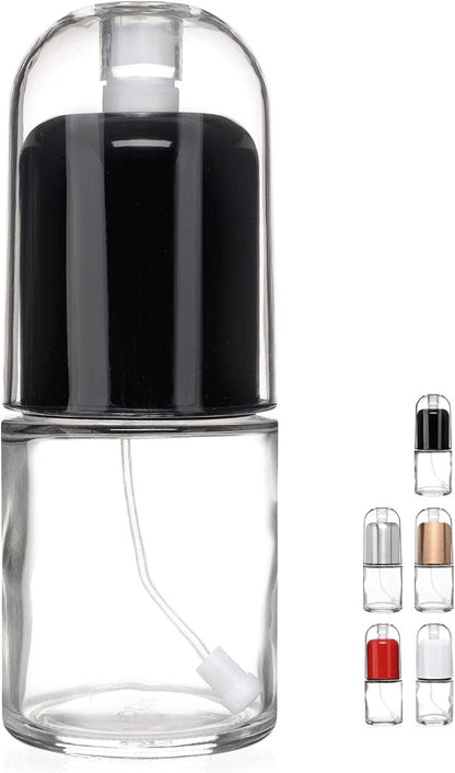 Olive Oil Sprayer and Oil Mister Elegant Glass Bottle with Clog-Free Filter & Leak Proof Top - Stainless Steel