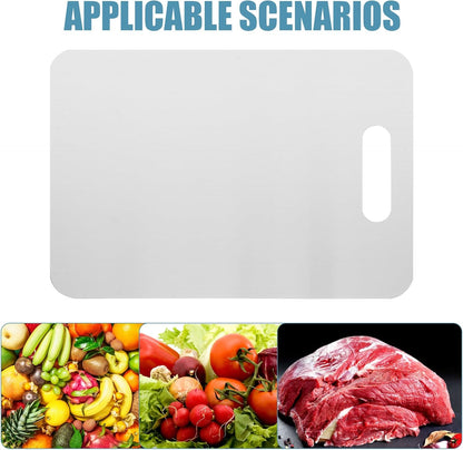 Yardwe Chopping Board for Home Double-sided Cutting Mat Stainless Steel Xxl Size Easy to Clean