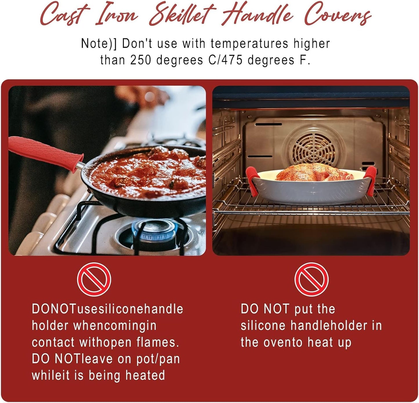 Joyhalo 6 Pack Cast Iron Skillet Handle Cover