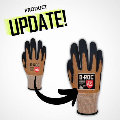 MAGID D-ROC ANSI A5 DX+ Technology VersaTek Grip Work Gloves, 1 Pair, Size 7/Small, DXPG53