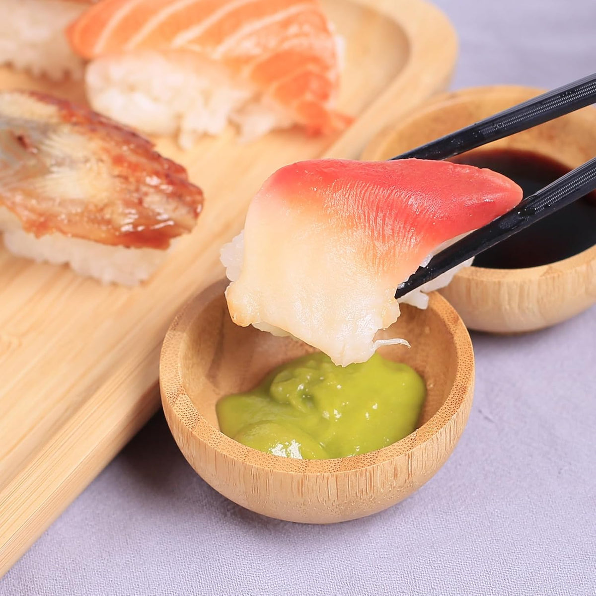 Dipping Bowls Set, Small Bamboo Pinch Bowls for Soy Sauce/Condiment/Snacks, Mini Serving Bowls for Charcuterie Board for BBQ/Entertaining, 1.4 oz Bamboo Wooden Ramekins