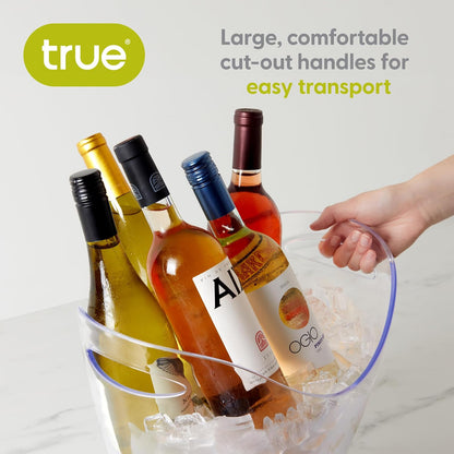 True Chill Acrylic Ice Buckets for Parties and Drinks, 2.11 Gallons (8 Liters) Wine Beer Champagne Bucket, Beverage Tubs Hosting Essentials, Ice Holder for Party, Bar Cart Accessories, Set of 1