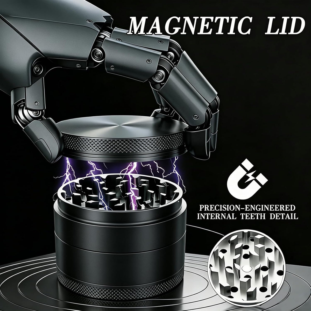 2.5-inch Spice Grinder Kitchen Tools (Black)