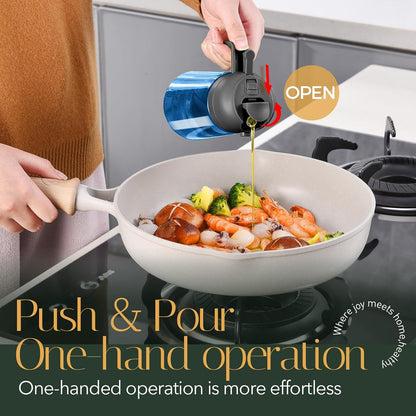 YARRAMATE 16oz/470ml Light-Blocking Dark Oil Sprayer for Cooking (Black)