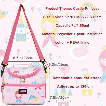 Lunch Bag for Kids Coole Lunch Box Tote for Women Girls Boys Children Student Insulated Bento Bag for School Work Picnic Outdoor Activities