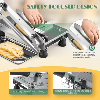 Huanyu Cheese Slicer Stainless Steel Multipurpose Adjustable Thickness