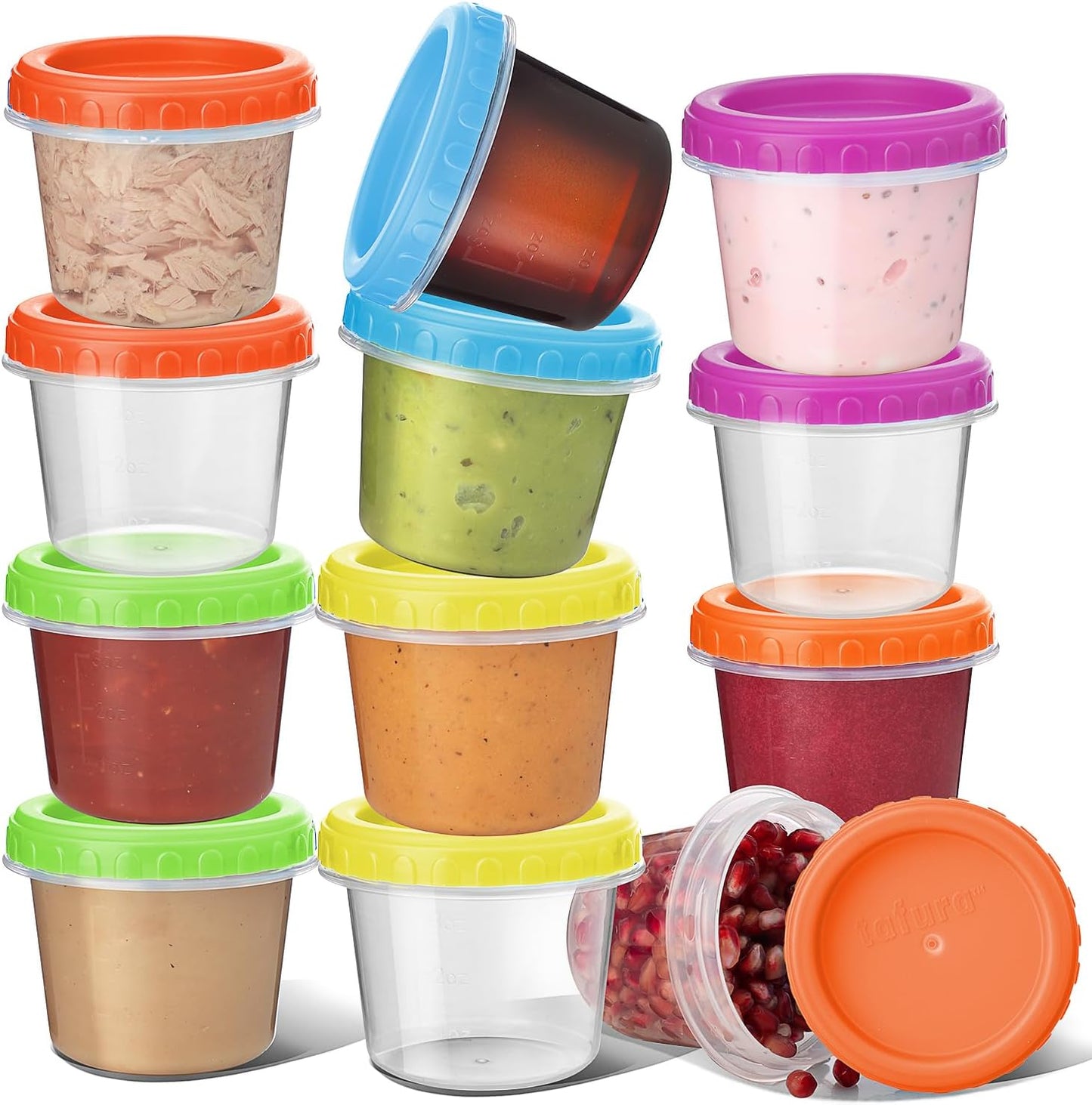 Tafura 10 Pack Leakproof Freezer Containers for Food with Twist Top Lids - 32 Oz BPA Free Reusable Plastic Soup Containers with Screw On Lids - Ideal for Meal Prep, Leftovers & Pantry Organization
