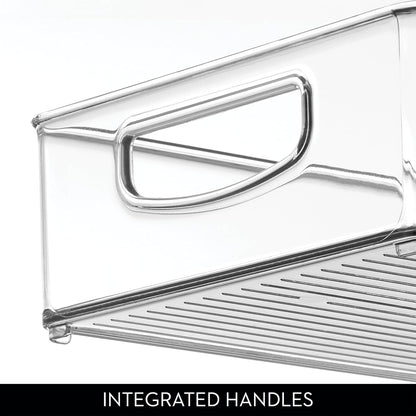 iDesign Slim Extra Long Clear Storage Bin, Narrow Stackable Organizer for Kitchen or Pantry
