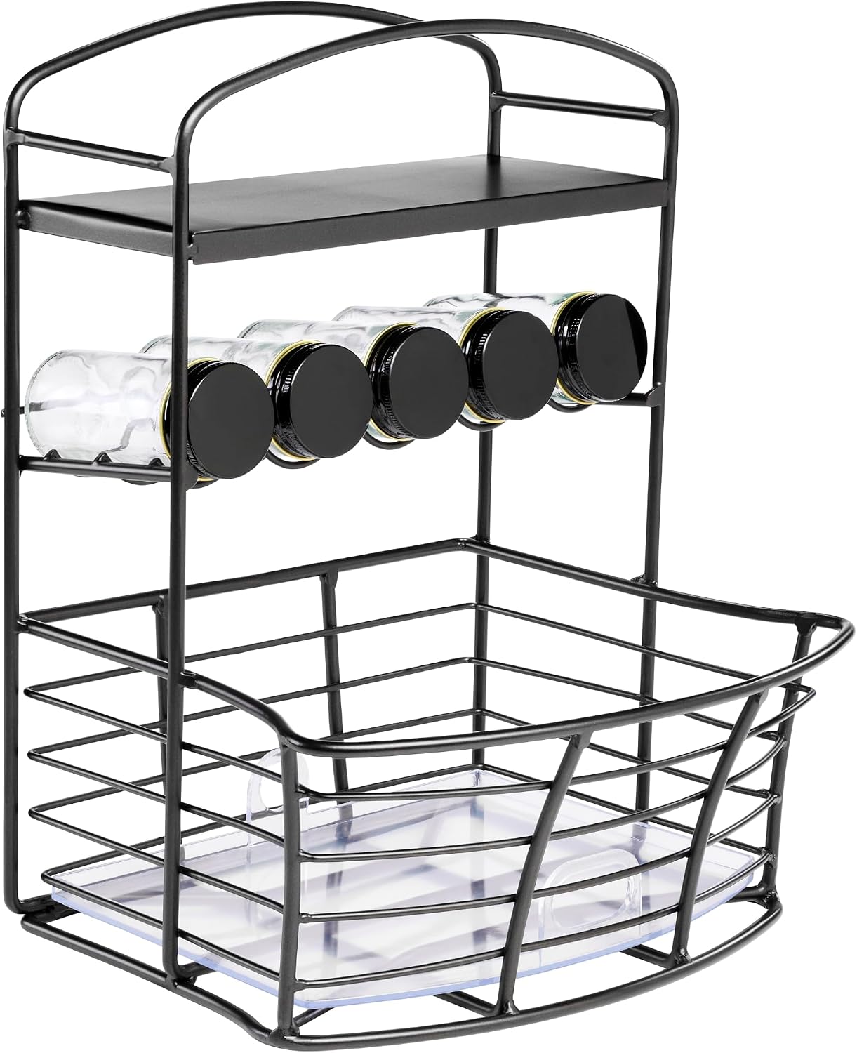 Polder Countertop Storage Bin with Shelf