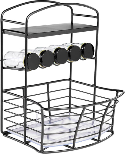 Polder Countertop Storage Bin with Shelf