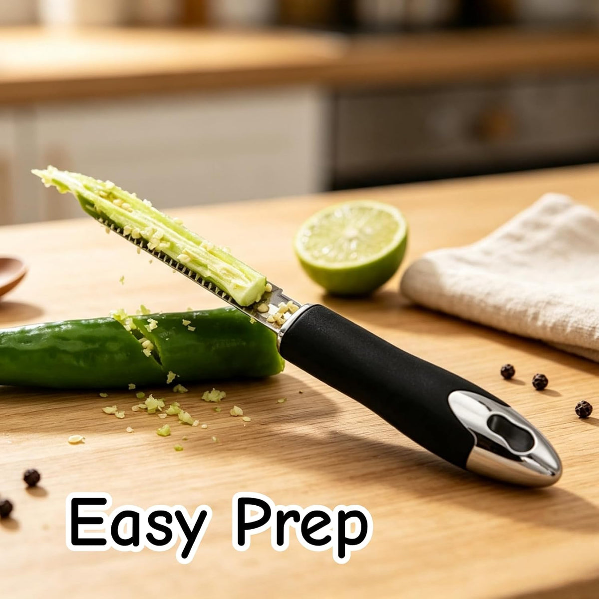 Jalapeno Corer Tool for Zucchini Pepper Cucumber Veggie, 2 PCS