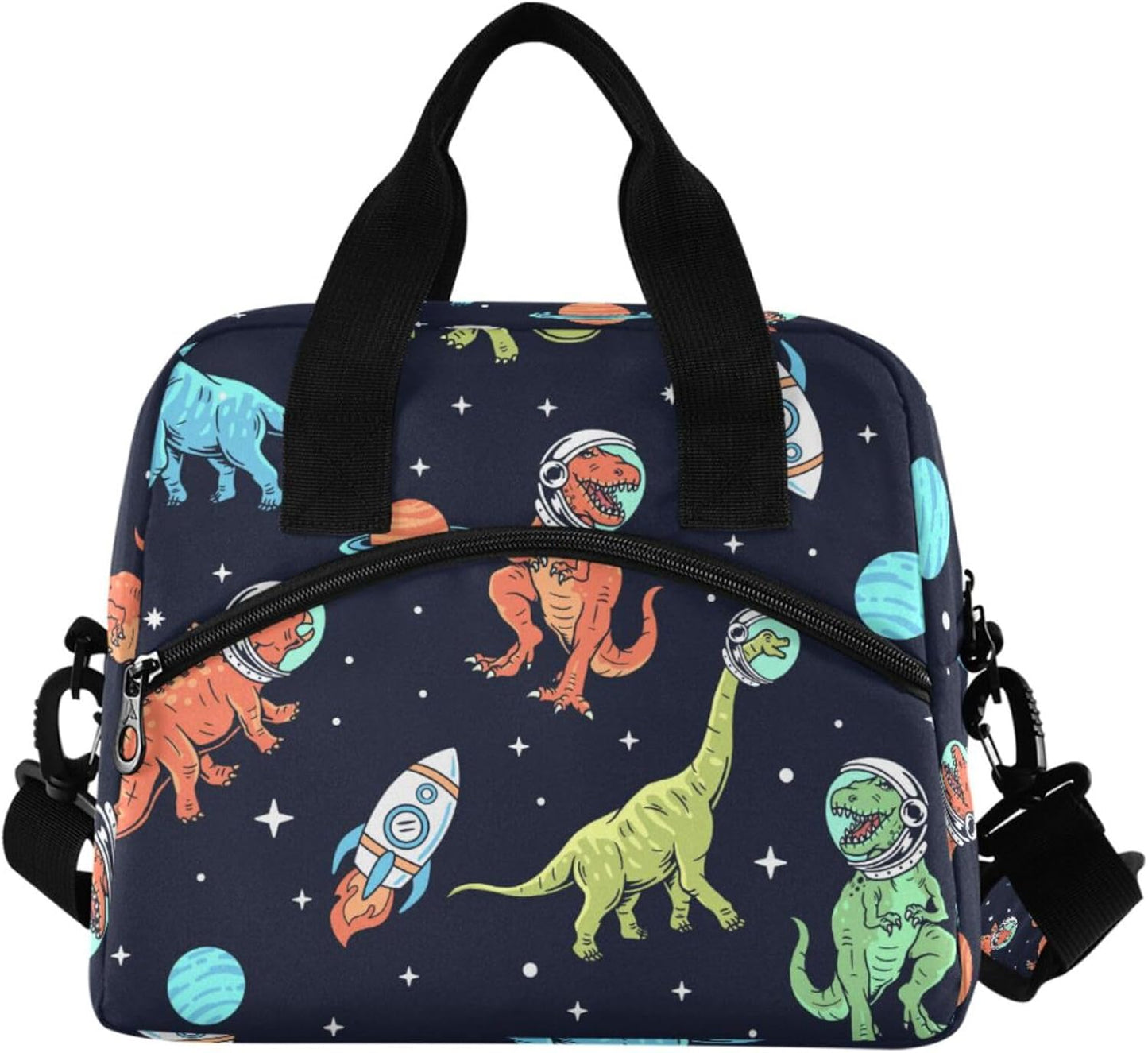 Colorful Leopard Insulated Lunch Bag Rainbow Animals Skin Print Reusable Cooler Lunch Tote Box with Shoulder Strap for Work Picnic School Beach
