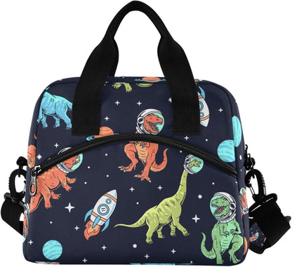 Colorful Leopard Insulated Lunch Bag Rainbow Animals Skin Print Reusable Cooler Lunch Tote Box with Shoulder Strap for Work Picnic School Beach
