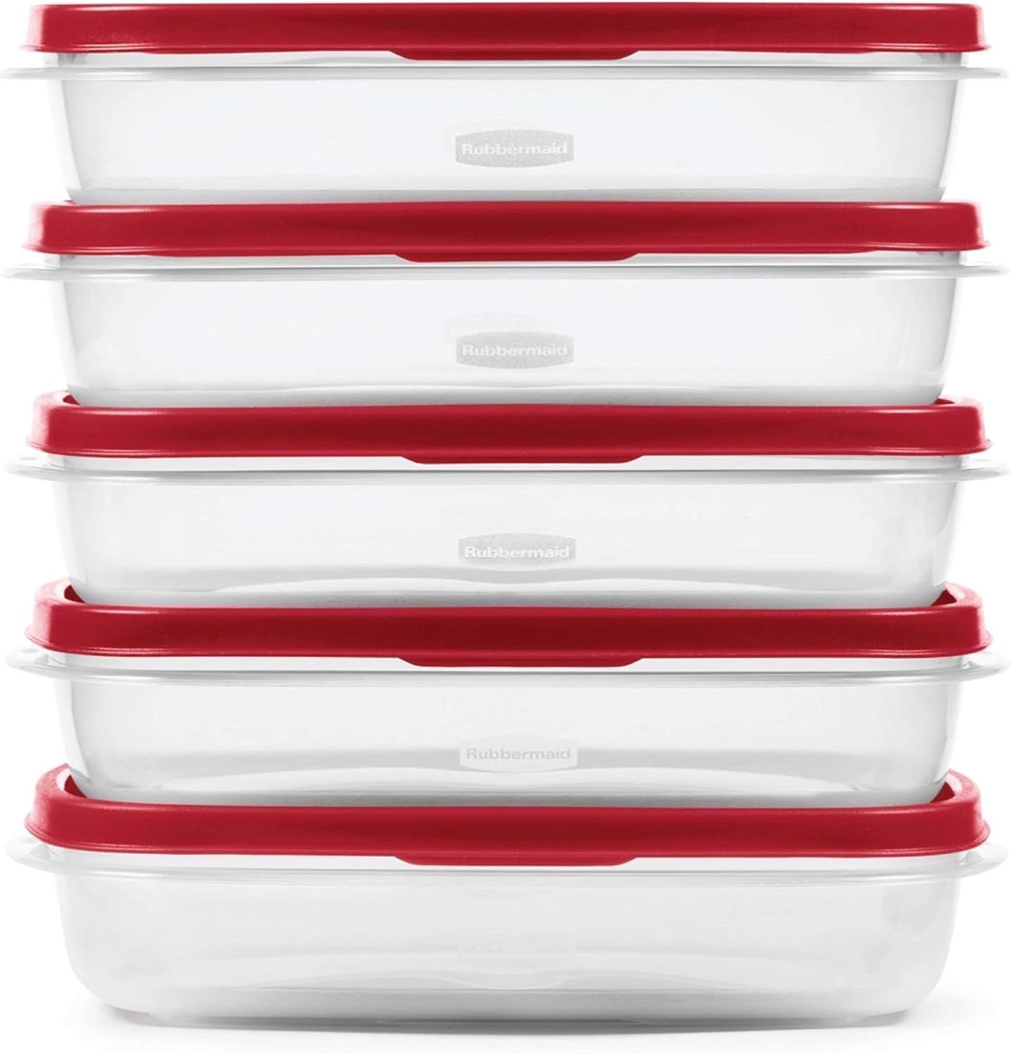 Rubbermaid EasyFindLids Meal Prep Containers 5.1 Cup Red