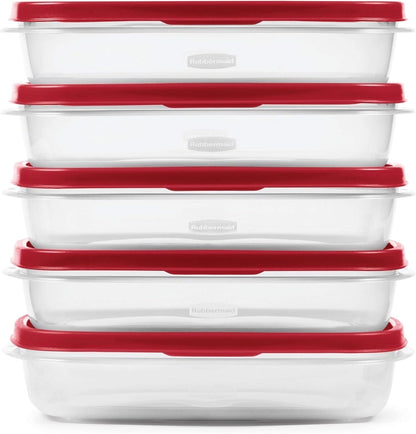 Rubbermaid EasyFindLids Meal Prep Containers 5.1 Cup Red