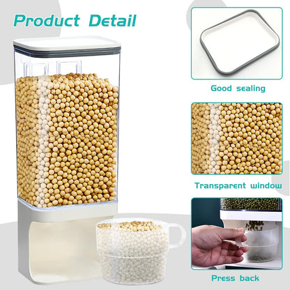 Detergent Dispenser for Laundry Room,Wall-Mounted Laundry Detergent Dispenser with Spigot Cup Holder,Suitable for Soap Beads Rice Scent Boosters Dry Food Dog Food Dispenser Storage Containers(1.5L)