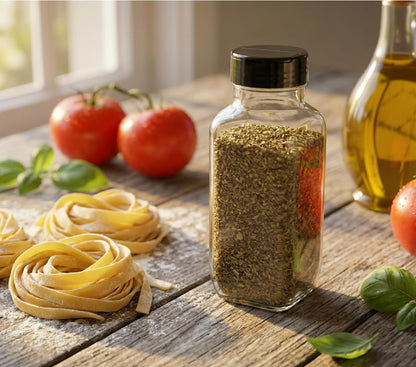 JARMING COLLECTIONS 16oz Glass Spice Shakers with Lids – Large Seasoning Containers with Shaker Tops for Kitchen, Pantry & Herb Storage