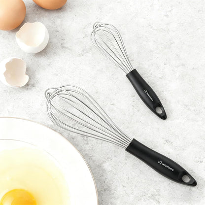NileHome 3-Pack Stainless Steel Whisk Set, Kitchen Utensils for Cooking