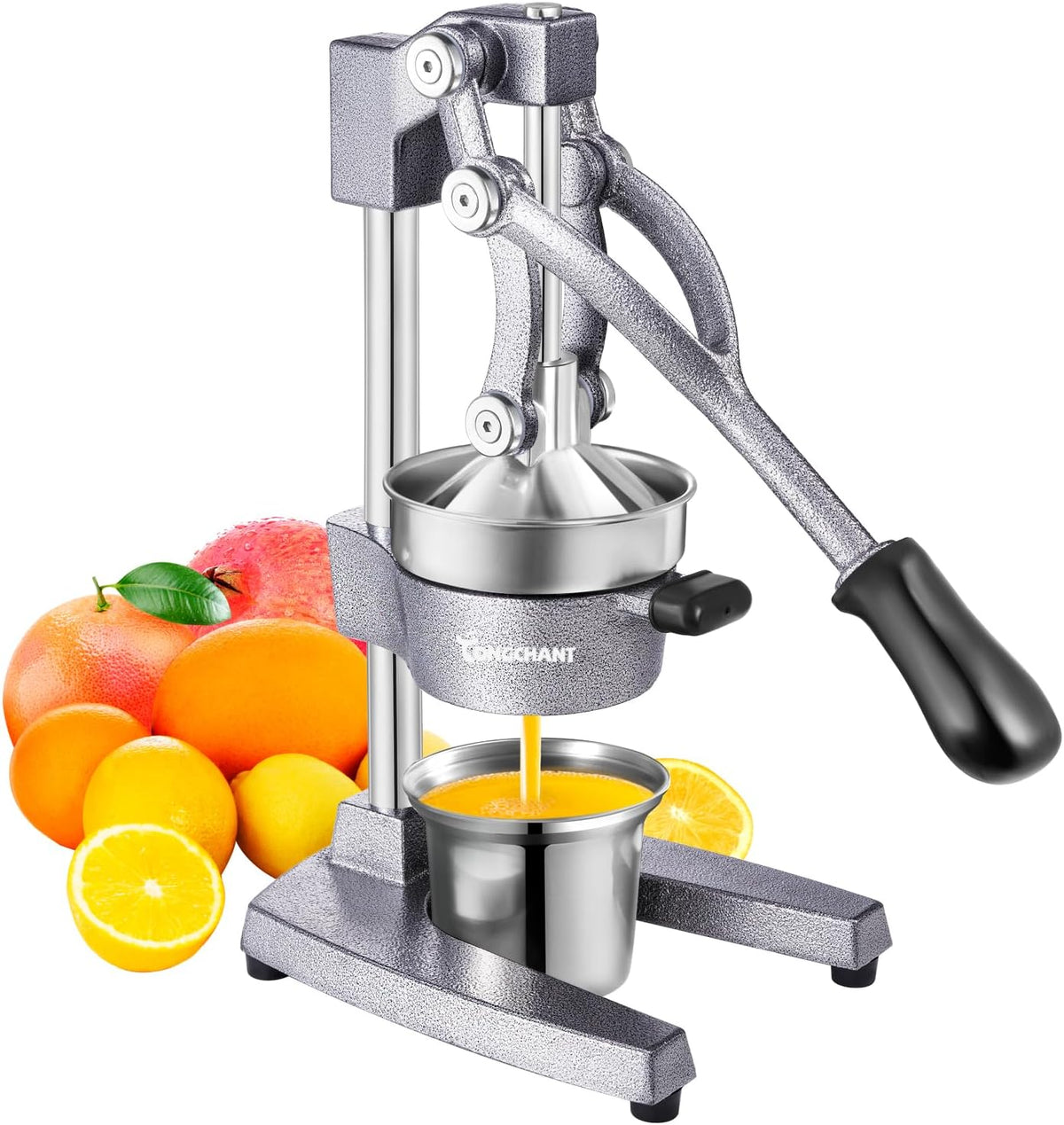 TONGCHANT Cast Iron Manual Juicer for Orange Lemon Citrus Fruit & Lime