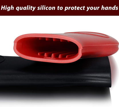 Boao 8 PCS Silicone Hot Handle Holders and Pot Holders Cover Removable Rubber Hot Resistant Pot Holder Sleeves Lid Covers for Cast Iron Skillets Metal Frying Pans Aluminum Cookware Handles