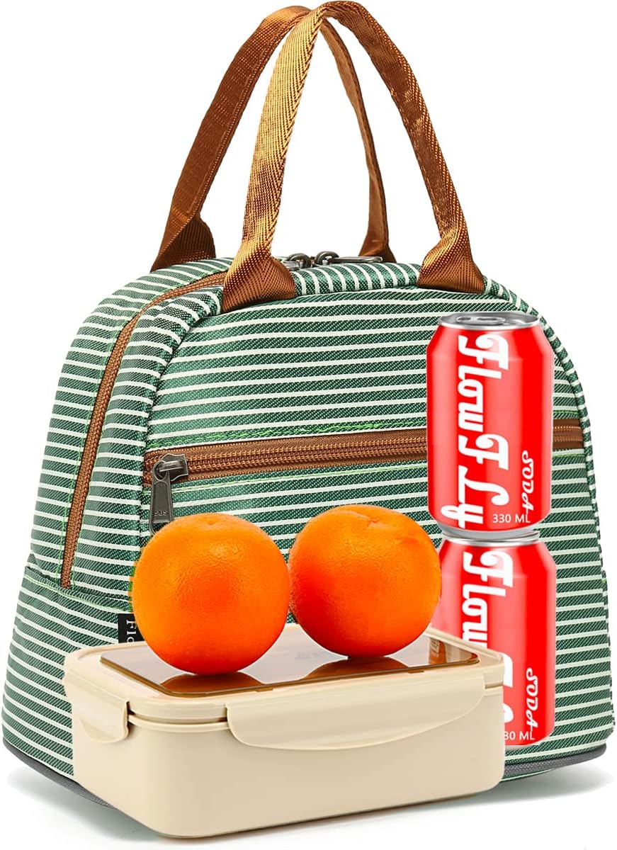 FlowFly Insulated Lunch Cooler Bag - Tote Bag Organizer for Women/Men, Black - Colors B