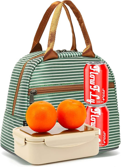 FlowFly Insulated Lunch Cooler Bag - Tote Bag Organizer for Women/Men, Black - Colors B