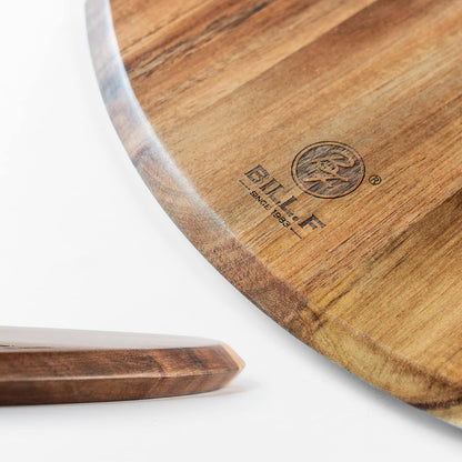 BILL.F Acacia Pizza Peel, Set of 3 Acacia Wood Cutting Board 8" 10" 12" Inch Cutting Board, Cheese Paddle Board, Bread and Crackers Platter for Serving and Minor Food Prepare with Handle and Organizer