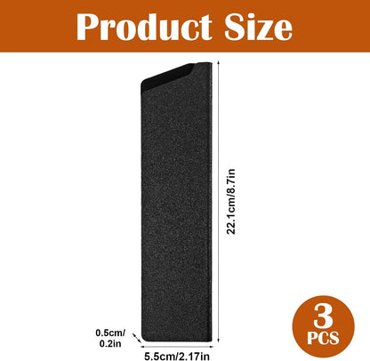 Universal Knife Sheath Cover 3 Pack, Black Chef Knife Guard Protector