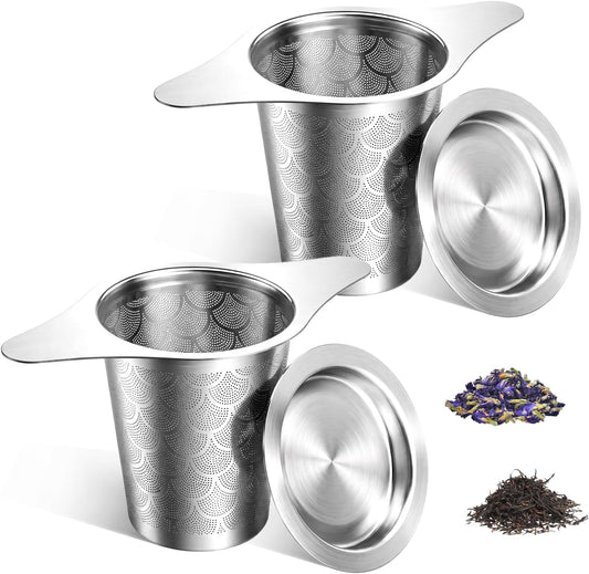2 Tea Infuser Stainless Steel Mesh Strainer for Loose Leaf Tea