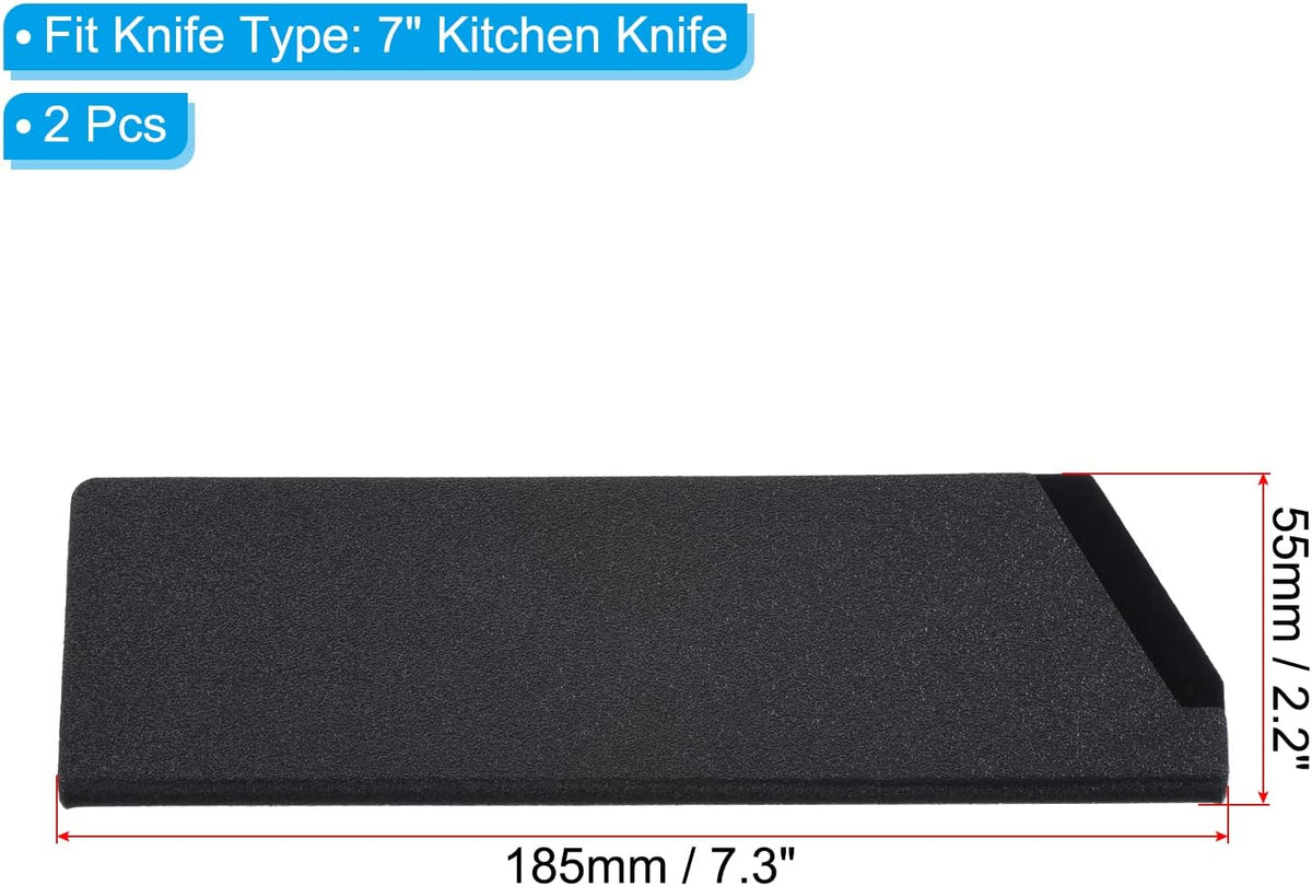 PATIKIL ABS Knife Cover Sleeves for 8" Chef Knife, Knives Edge Guard Blade Protector Universal Knife Sheath for Home Kitchen, Black