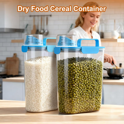 Uppetly Dog Cat Food Storage Container, 5-7Lbs Pet Food Containers, Airtight Cat Food Container with Portable Handle & Measuring Cup, Small Animal Dry Food Dispenser for Dogs, Cats and Birds Green