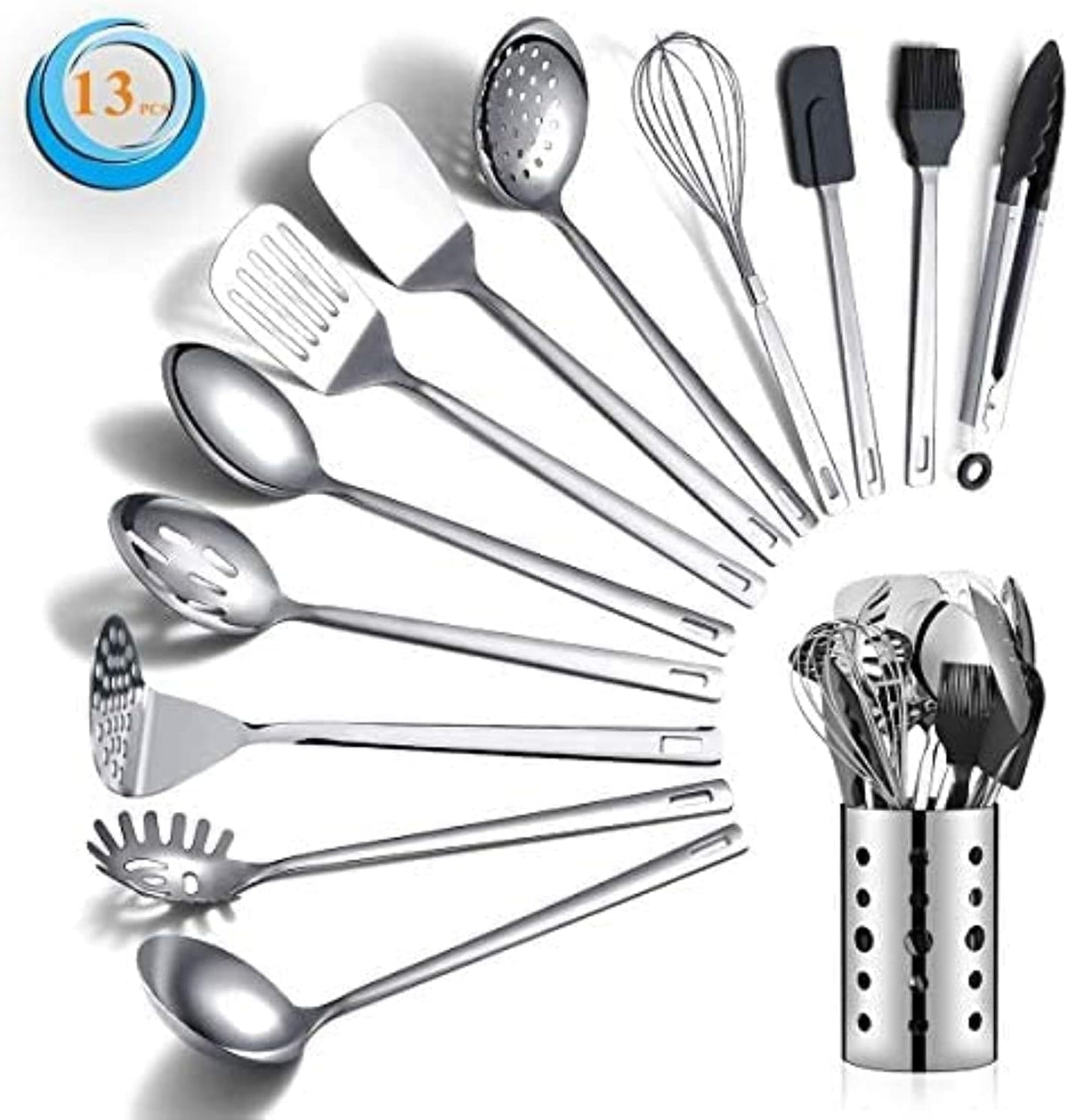 Stainless Steel Spatulas, Berglander Slotted Turner, Metal Turner For Cooking, Kitchen For Nonstick Cookware, Barbecue Spatulas, Dishwasher Safe, Easy to Clean
