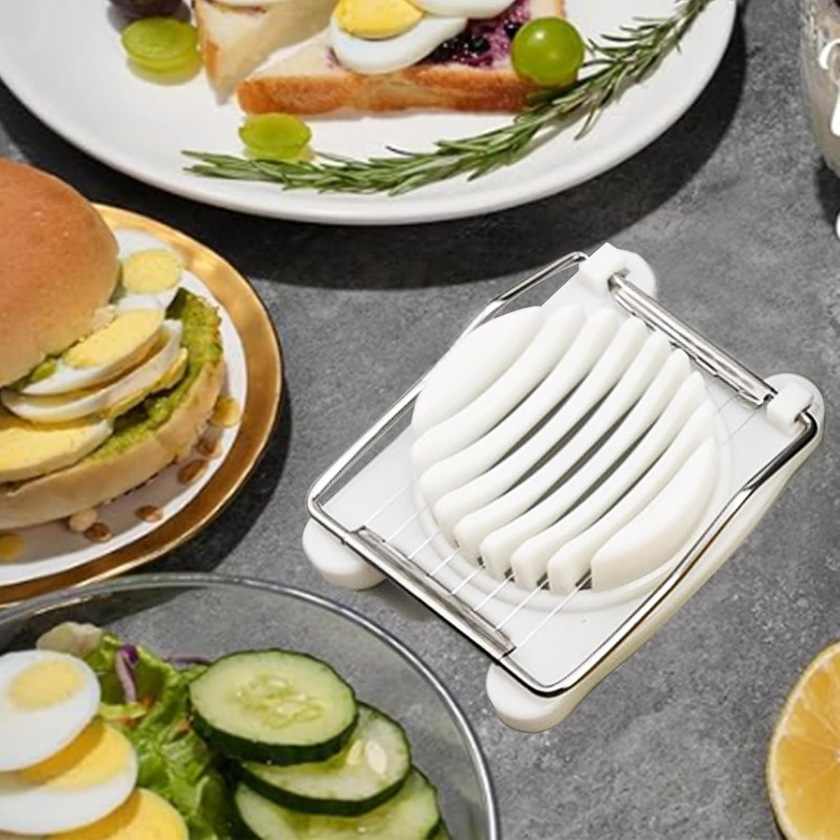 Egg Slicer for Hard Boiled Eggs Slicer Cutter,Strawberry Slicer