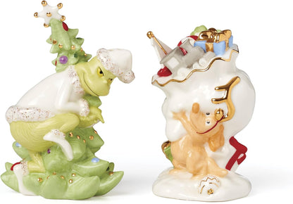Lenox 898096 Merry Grinchmas Chip & Dip Bowl, Christmas Dishes, Festive Holiday Serveware