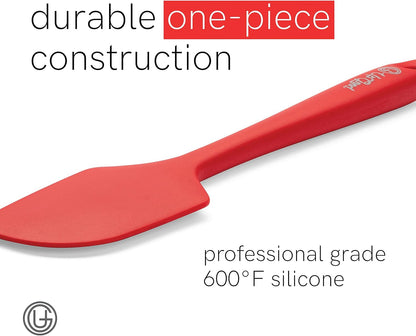 UpGood Silicone Spatula Set 600°F - High Heat Resistant Nonstick, Small and Large Kitchen Spatulas - Flexible BPA Free Professional Grade Cookware - Utensils for Cooking, Baking, Mixing(4 Pcs, Grey)
