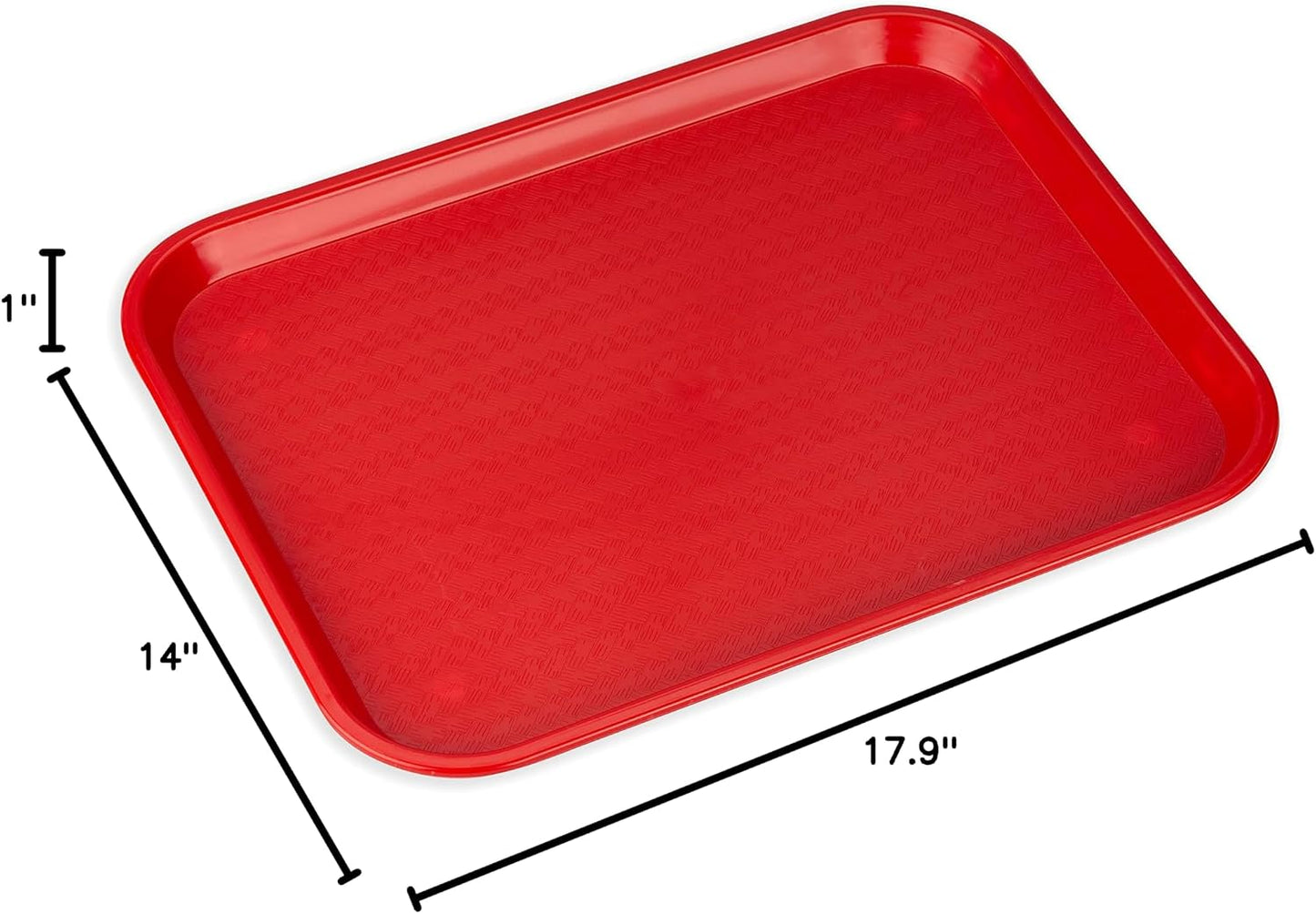 Carlisle FoodService Products Café Cafeteria Tray, Fast Food Tray for Restaurant or Commercial Use, 14" x 18", 1 Count, Black