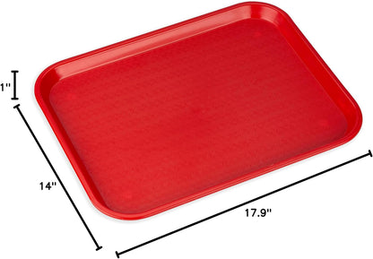 Carlisle FoodService Products Café Cafeteria Tray, Fast Food Tray for Restaurant or Commercial Use, 14" x 18", 1 Count, Black
