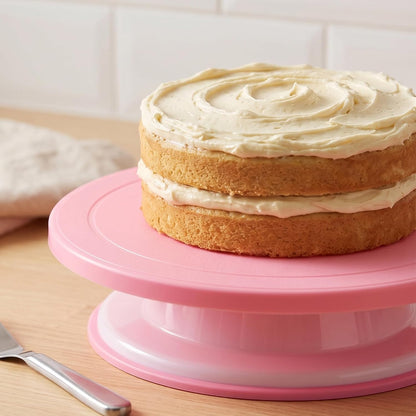 3 Pcs 11 Inch Rotating Cake Turntable, Smooth 360° Revolving Cake Stand