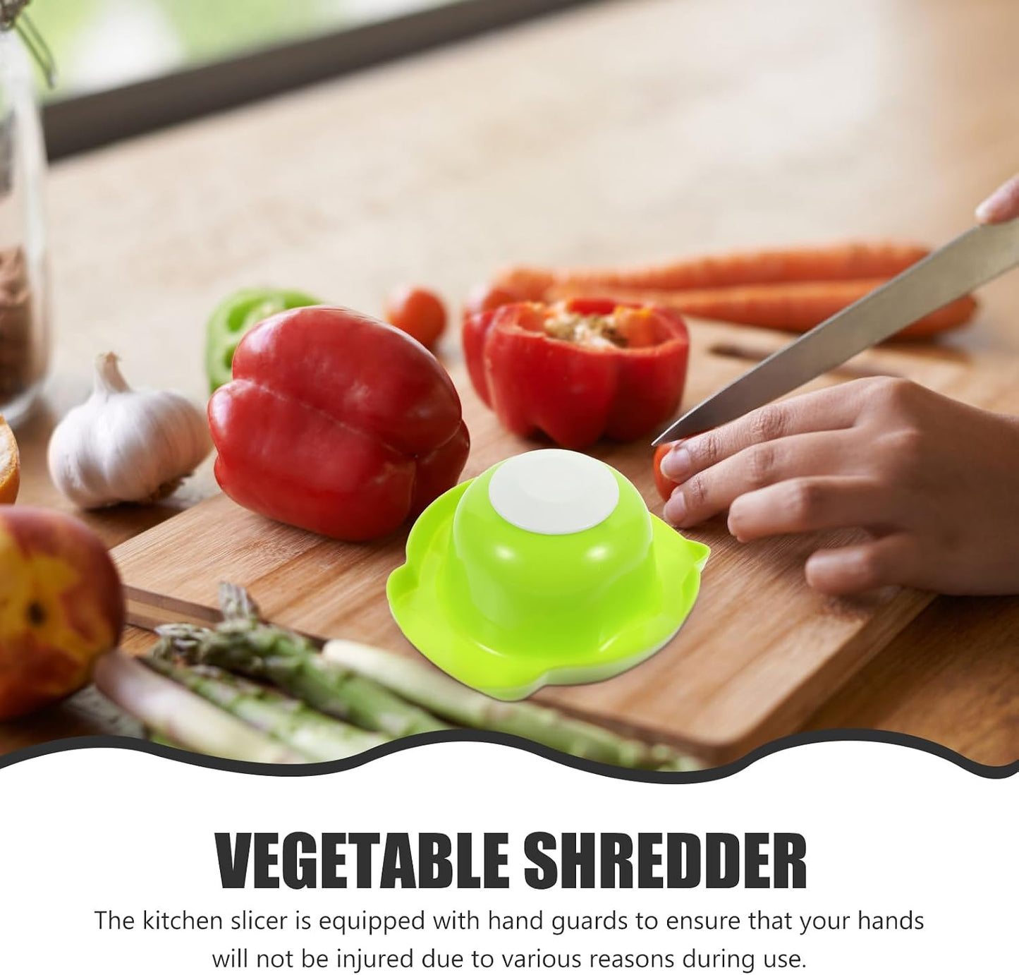 Garneck Vegetable Hand Guard Food Safety Holder for Mandoline Slicer and Grater Finger Protector for Safe and Stable Vegetable Cutting and Slicing Kitchen Mandolin Guard 4.40X4.13X2.16 Inches