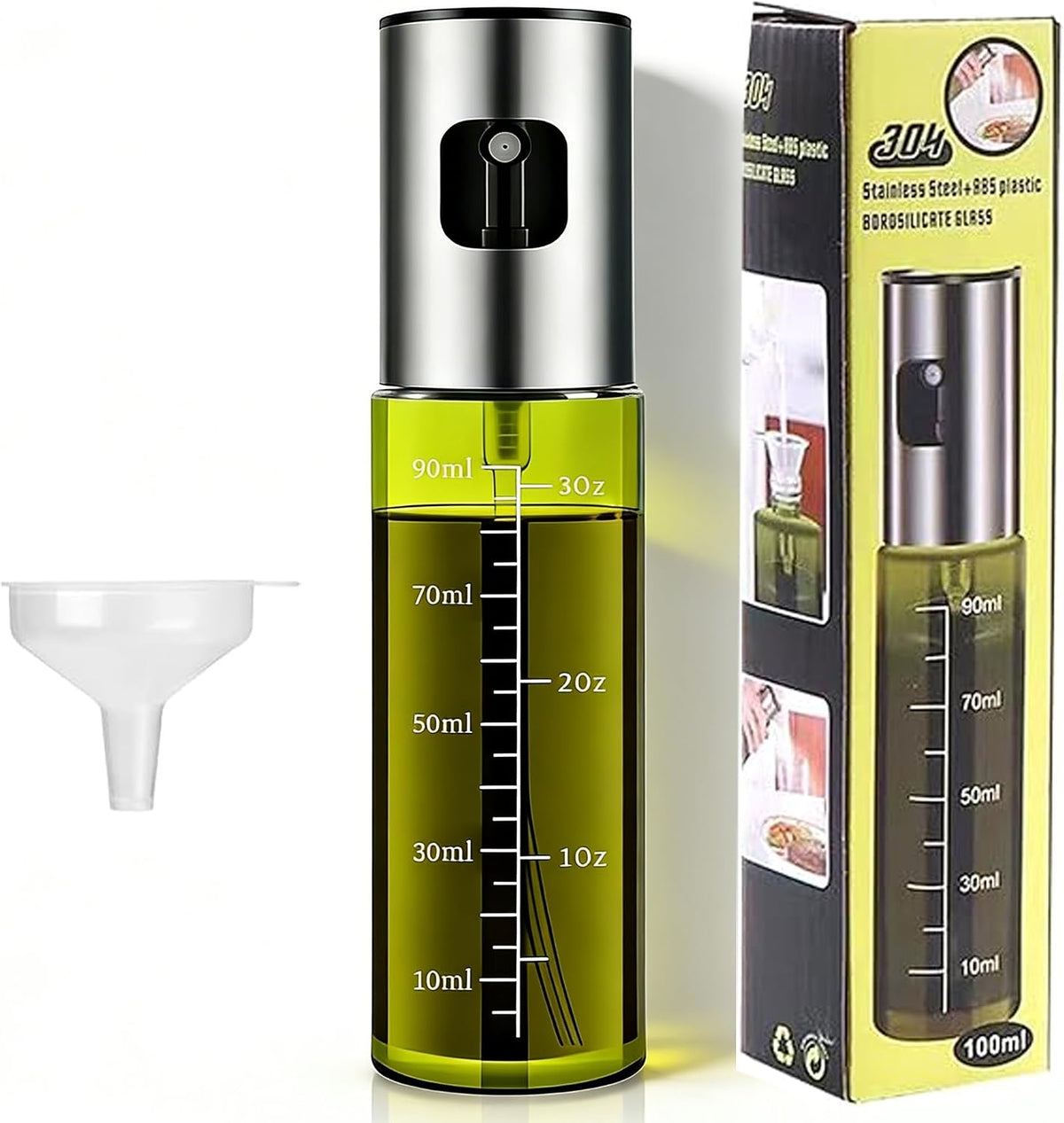 Oil Sprayer for Cooking,Olive Oil Spritzer,Olive Oil Spray Bottle for Salad, BBQ, Kitchen Baking, Roasting (100ml) (1)