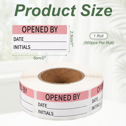 PATIKIL 500 Pcs Expired Date Label Stickers Roll, 2 x 1 Inch Removable Inventory Labels Adhesive Food Sticker Roll for Marking Organizing Inventory and Food Container, White and Black